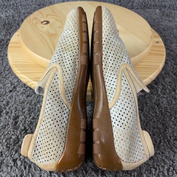 Donald Pliner Leather Loafers Womens 11 Perforated Slip On Shoe Made in Italy - Picture 6 of 10